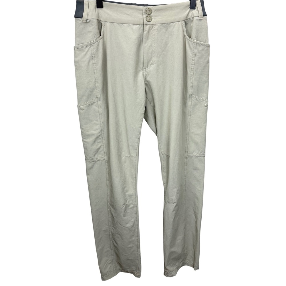 Simms Fishing Hiking Stretch Cargo Pants Womens Size M Beige Outdoors Utility